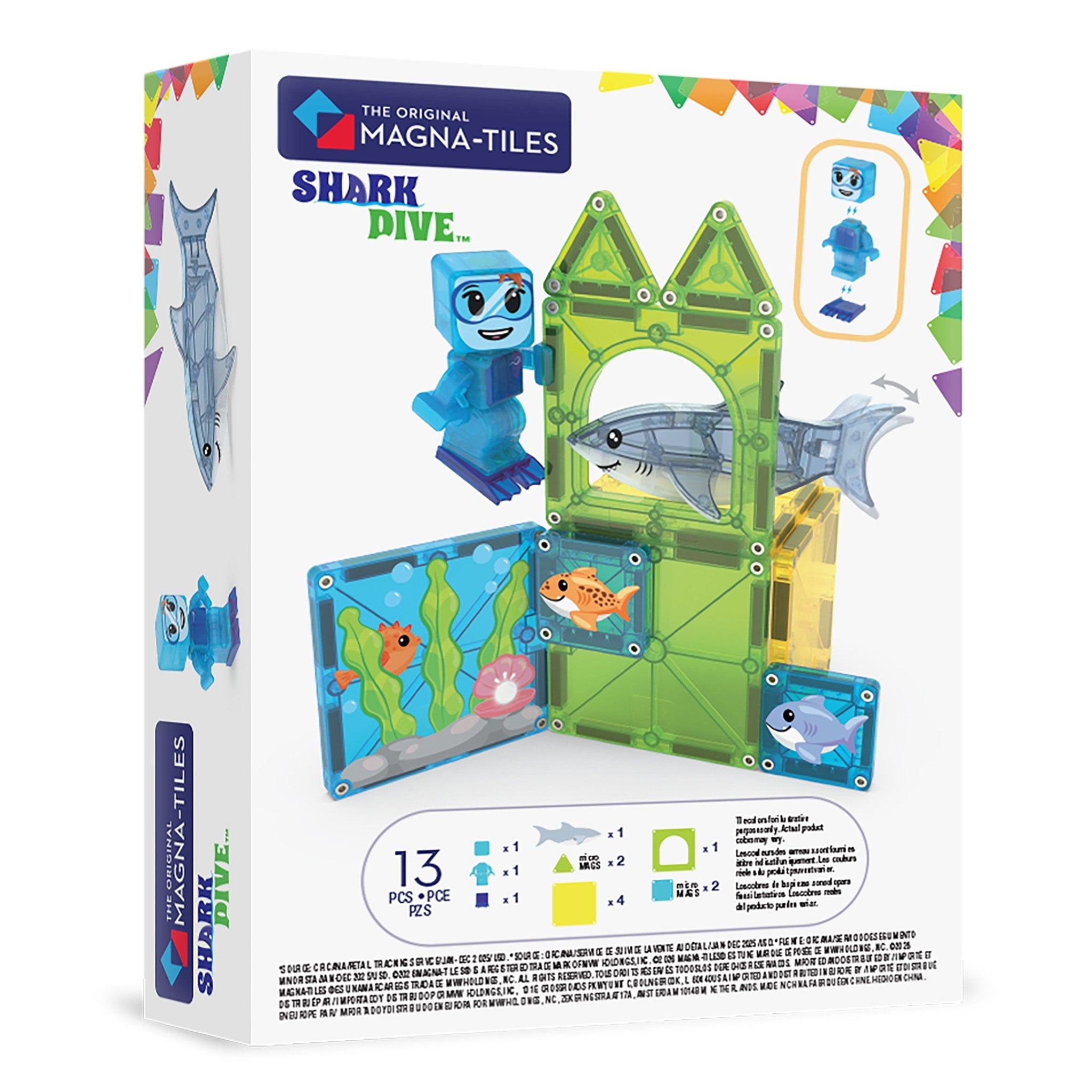 The Original MAGNA-TILES® Shark Dive 13-Piece — Set - Image 7