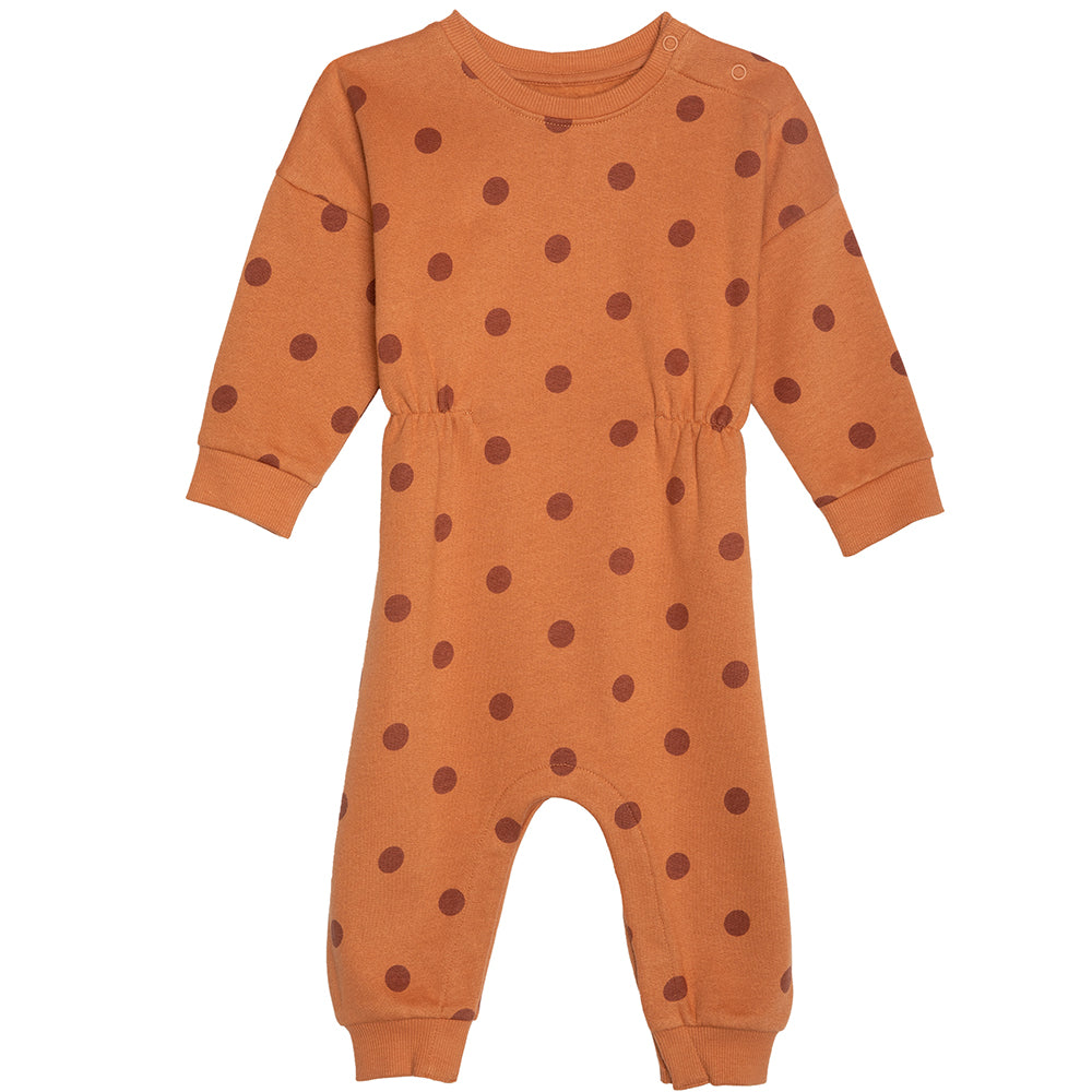 rise little earthling Fleece Romper BGFRP04 - Hazel Dots / 0-3m — Diaper