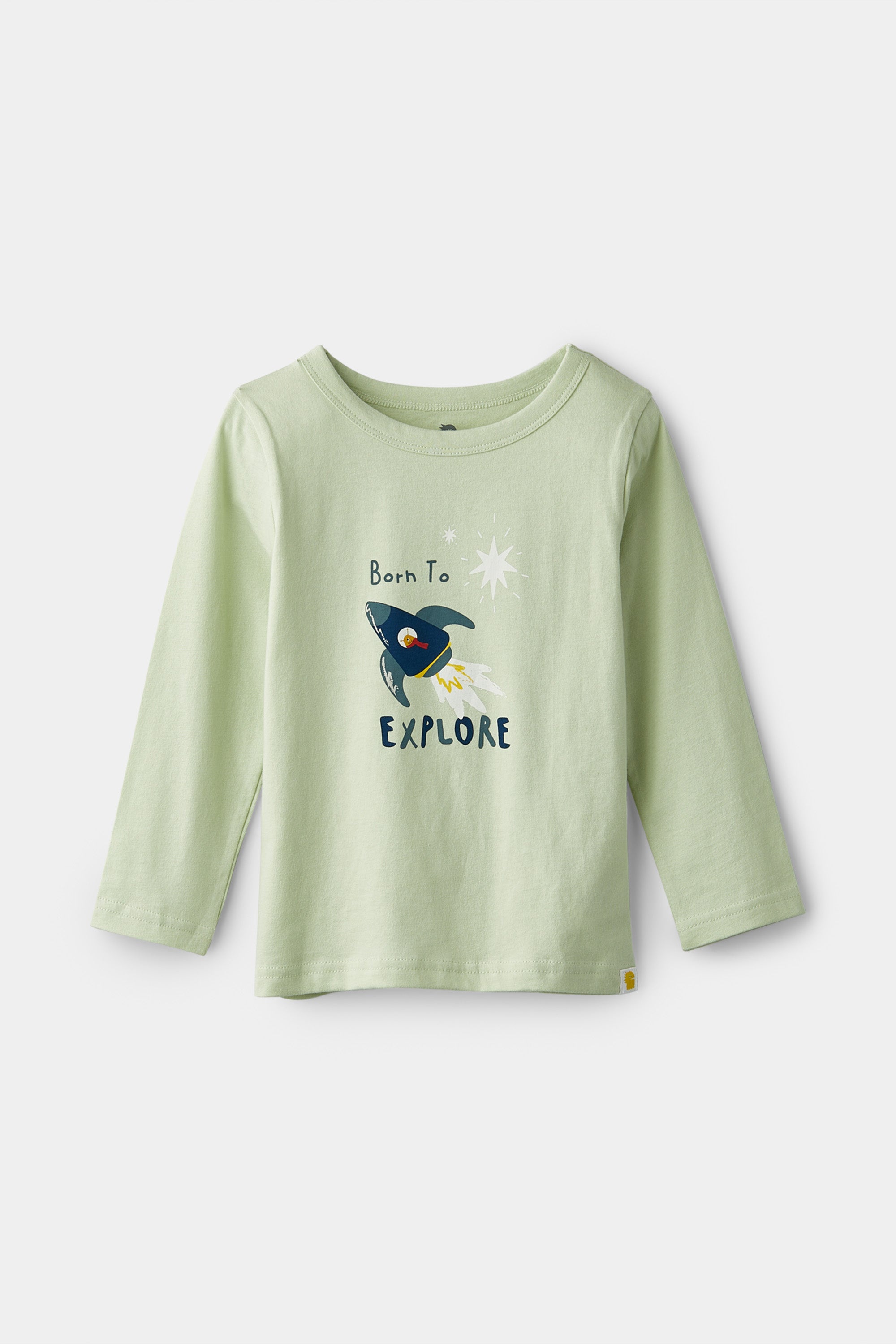 rise little earthling Long Sleeve Tee - Whisper Pink Planet / 2-3y — Print - Image 3