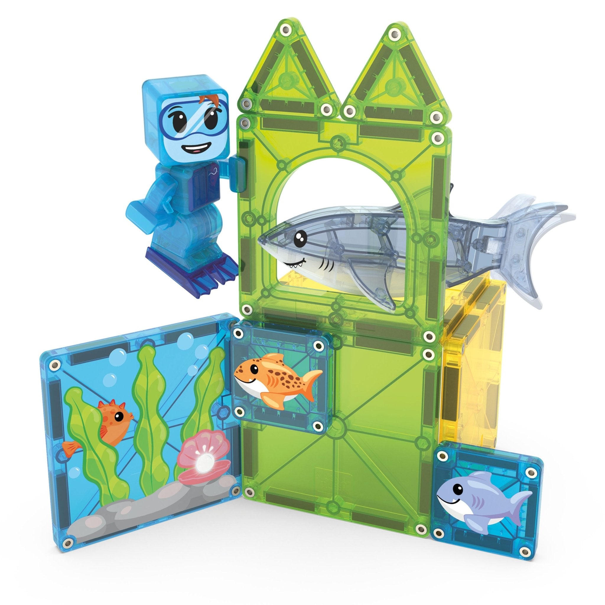 The Original MAGNA-TILES® Shark Dive 13-Piece — Set - Image 5