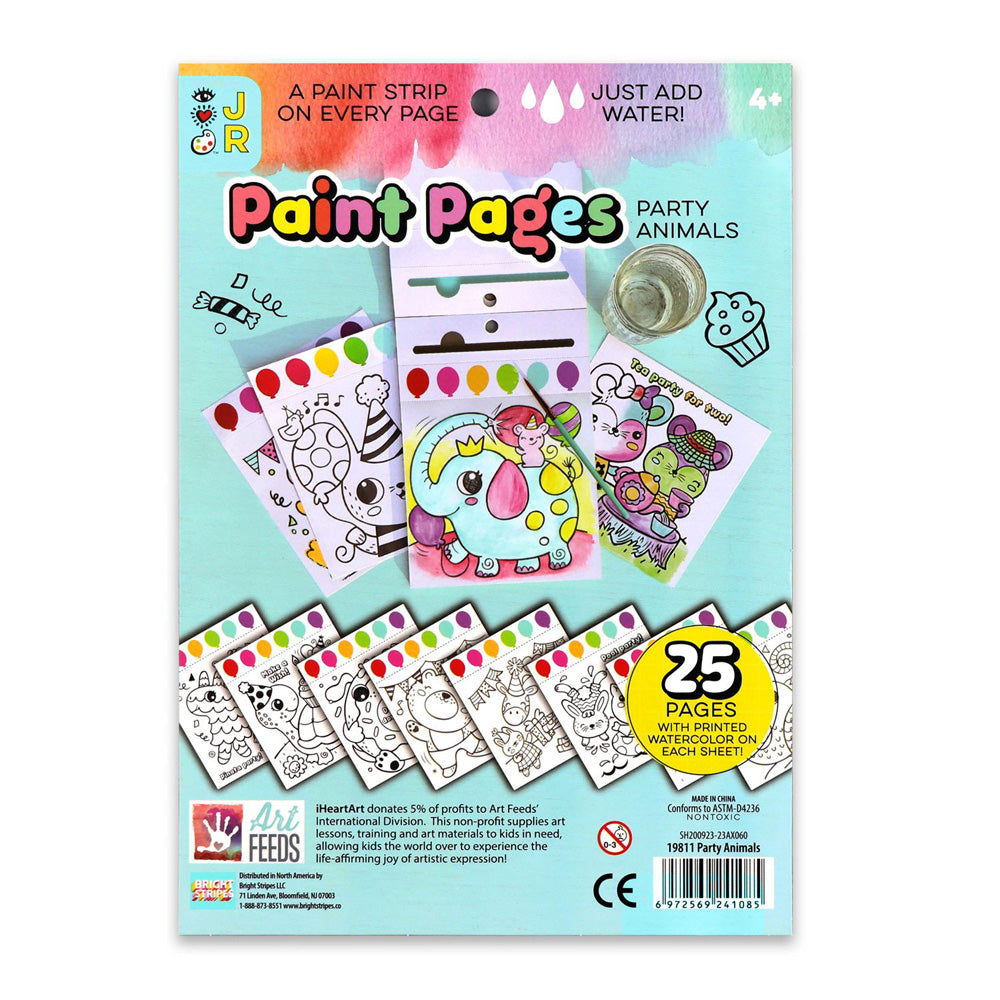 Bright Stripes Paint Pages: Party Animals — Art - Image 11