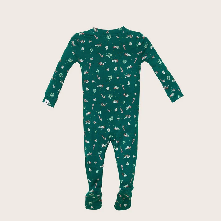 rise little earthling Holiday Sleeper BUHSL00 - Red Stripe / 0-3m — Diaper - Image 4