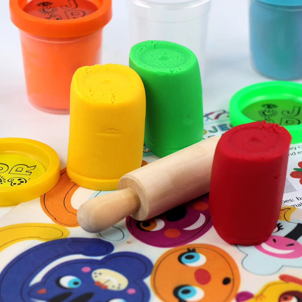 Bright Stripes JR 6 Doughs + Wooden Roller — Art - Image 7