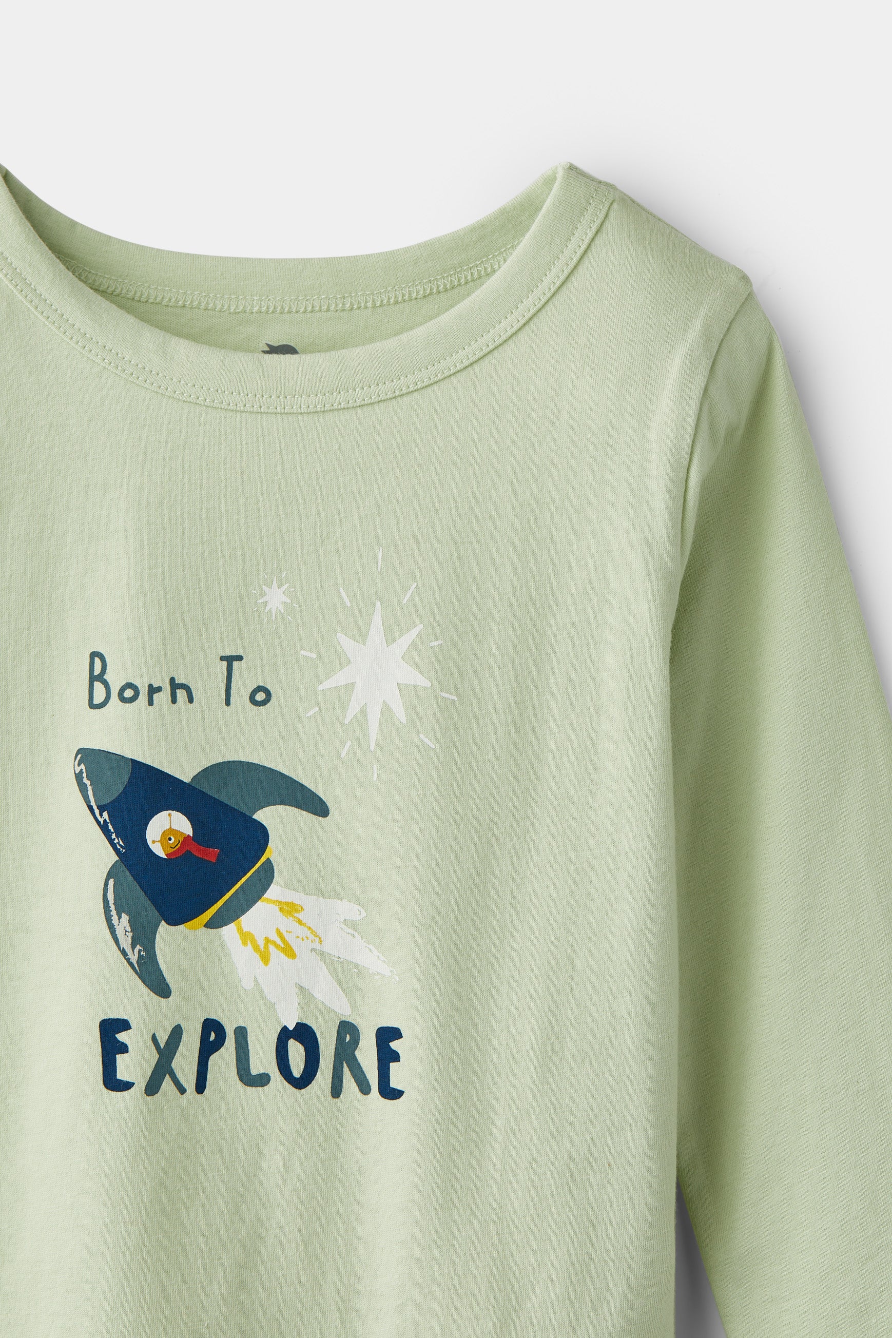 rise little earthling Long Sleeve Tee - Whisper Pink Planet / 2-3y — Print - Image 4