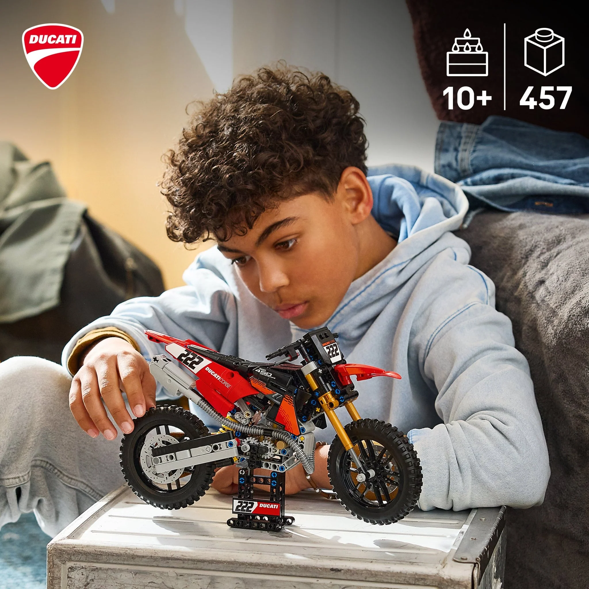 LEGO® Technic Ducati Desmo450 MX Factory Motorcycle 42238 — Toy - Image 6
