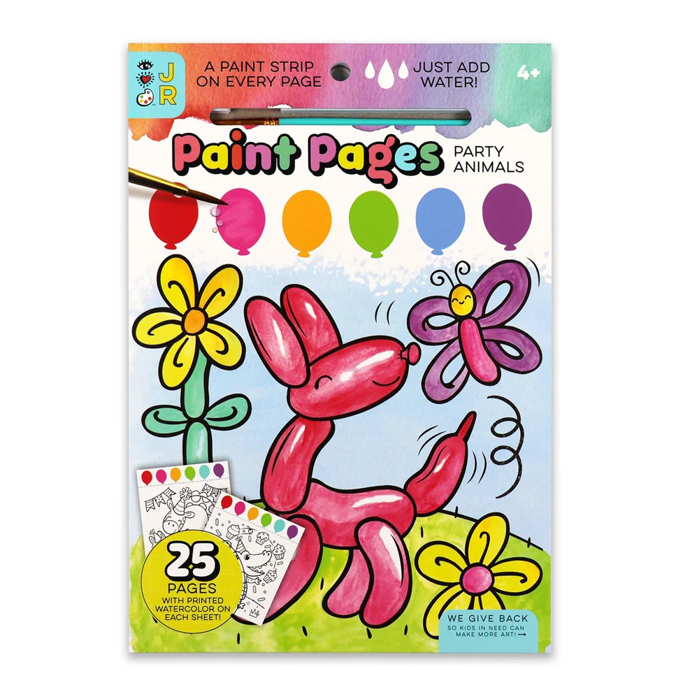 Bright Stripes Paint Pages: Party Animals — Art - Image 7