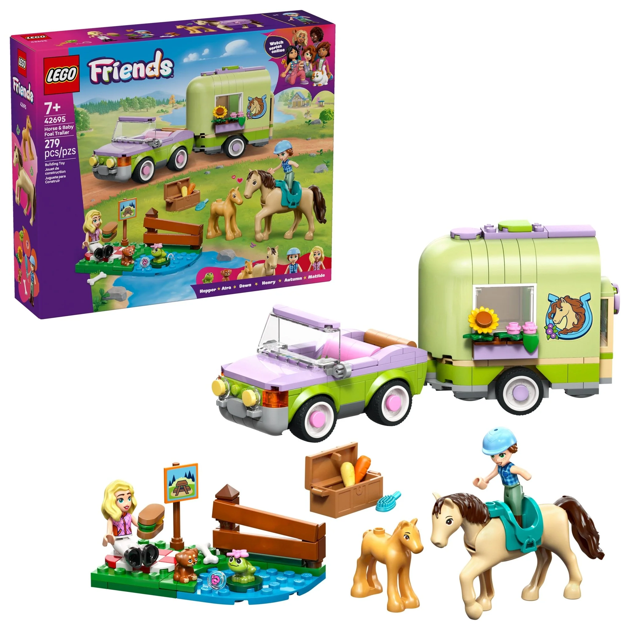 LEGO® Friends LEGO® Horse & Baby Foal Trailer 42695 — Toy