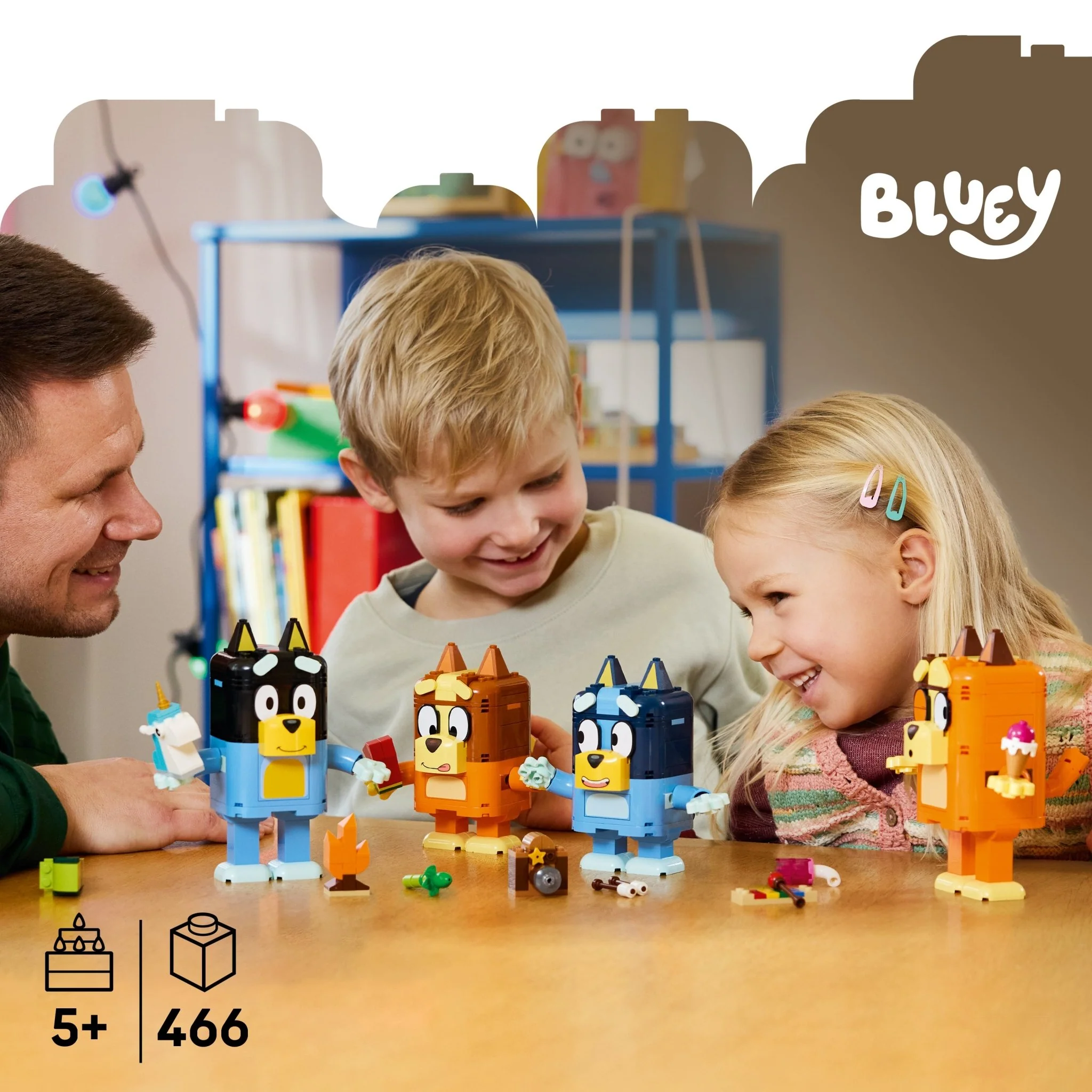 LEGO® Bluey Brick-Built Bluey Family 11217 — Can - Image 3