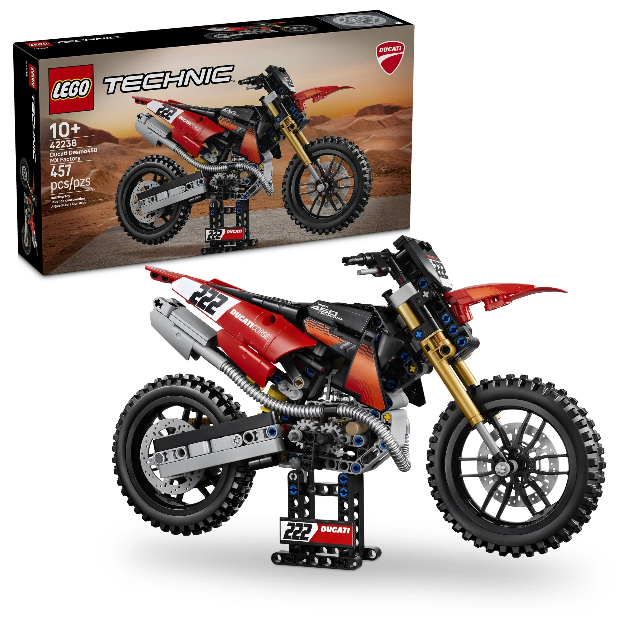 LEGO® Technic Ducati Desmo450 MX Factory Motorcycle 42238 — Toy