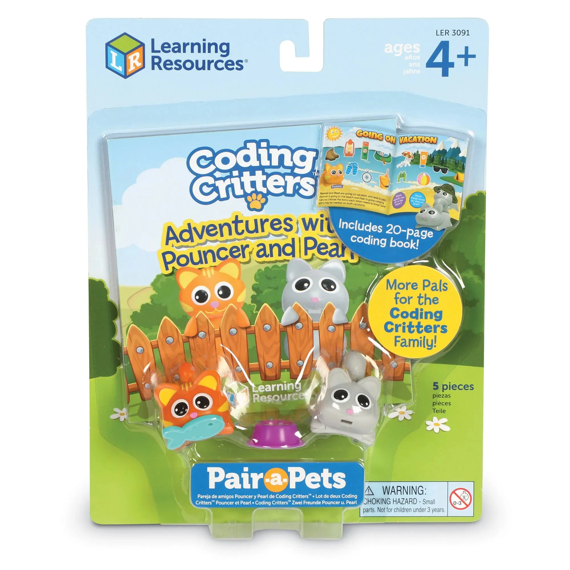 Learning Resources Coding Critters® Pair-a-Pets: Adventures with Pouncer & Pearl — Pal