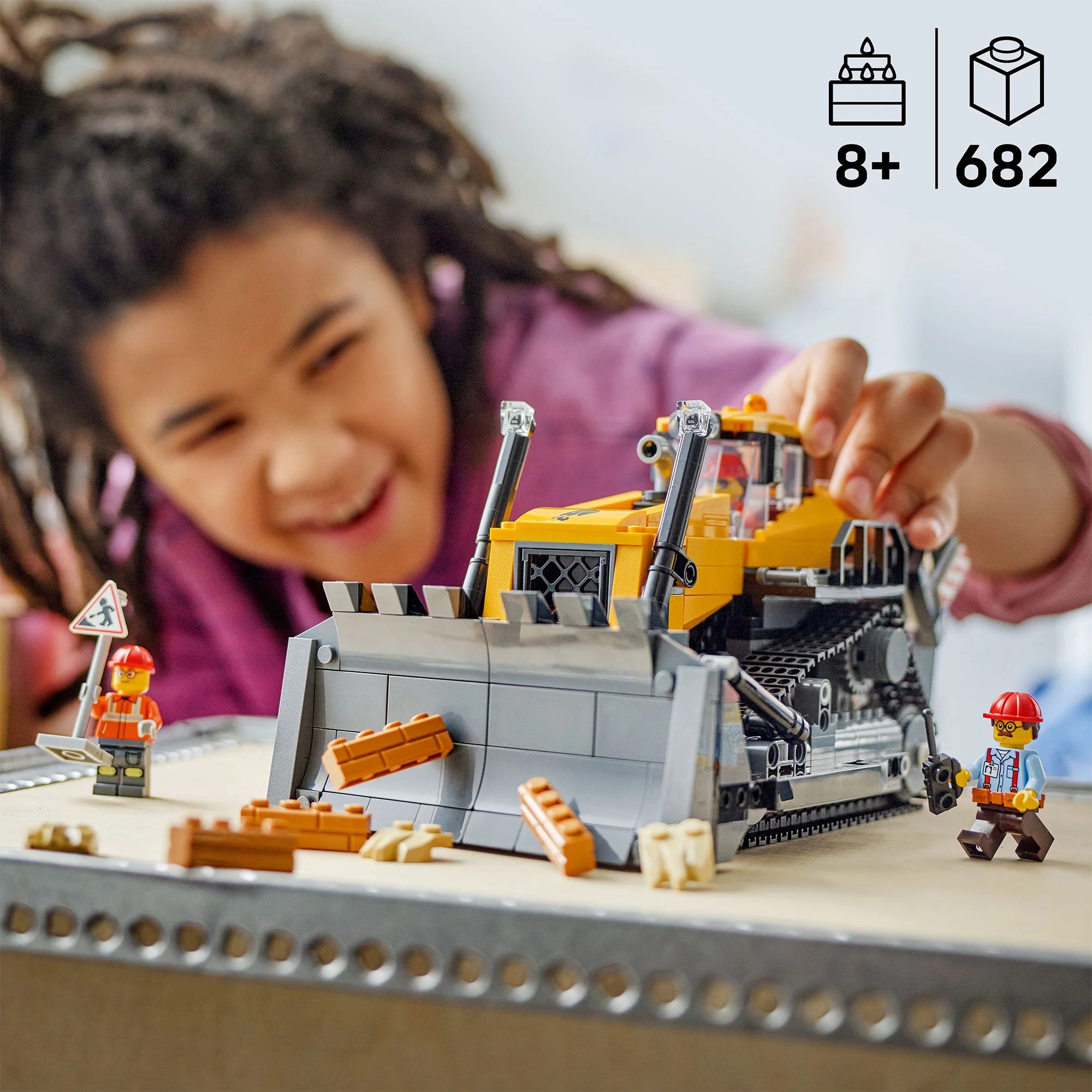 LEGO® City Yellow Bulldozer 60466 — Vehicle - Image 6