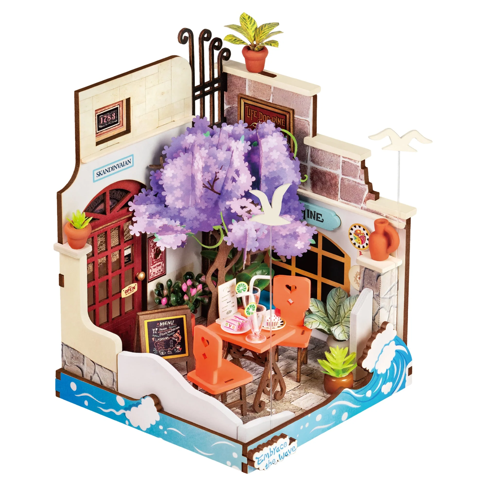 Rolife Sea Holiday Restaurant DIY Miniature House Model Kit — Art