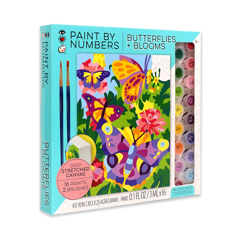 Bright Stripes iHeartArt Paint By Numbers- Butterflies + Blooms — Art - Image 9