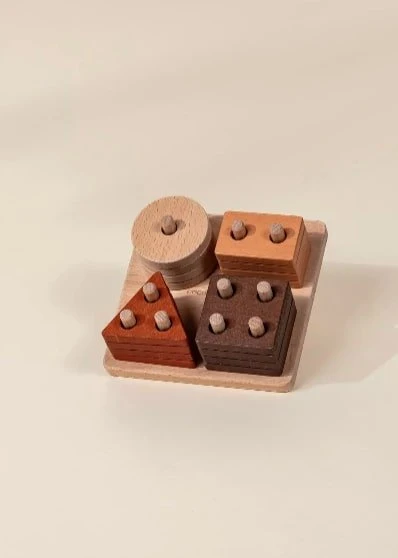 Coco Village Wooden Stacking Shapes - 12 pcs — Puzzle - Image 2