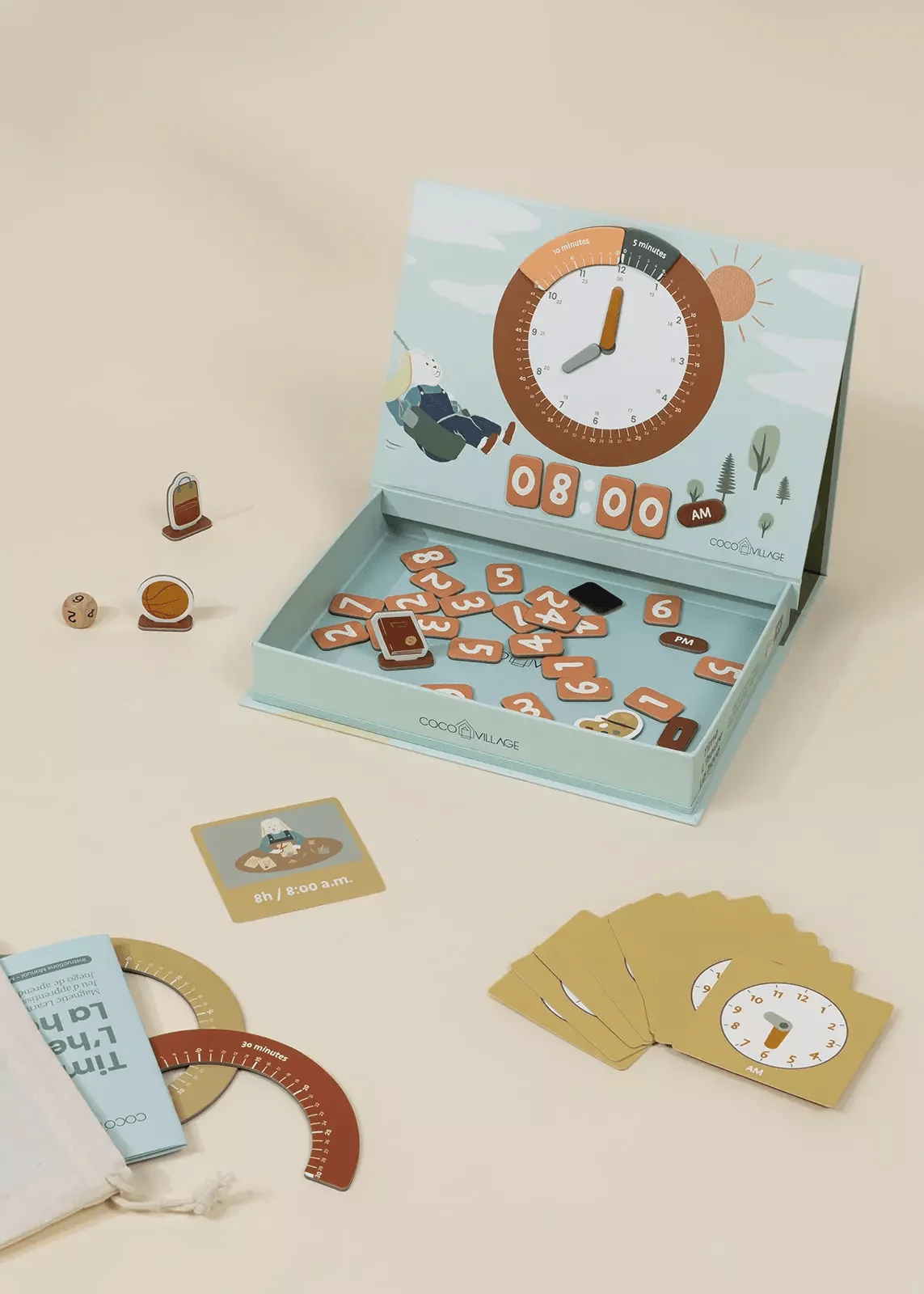 Coco Village Magnetic Learning Playset – Time — Clock - Image 2