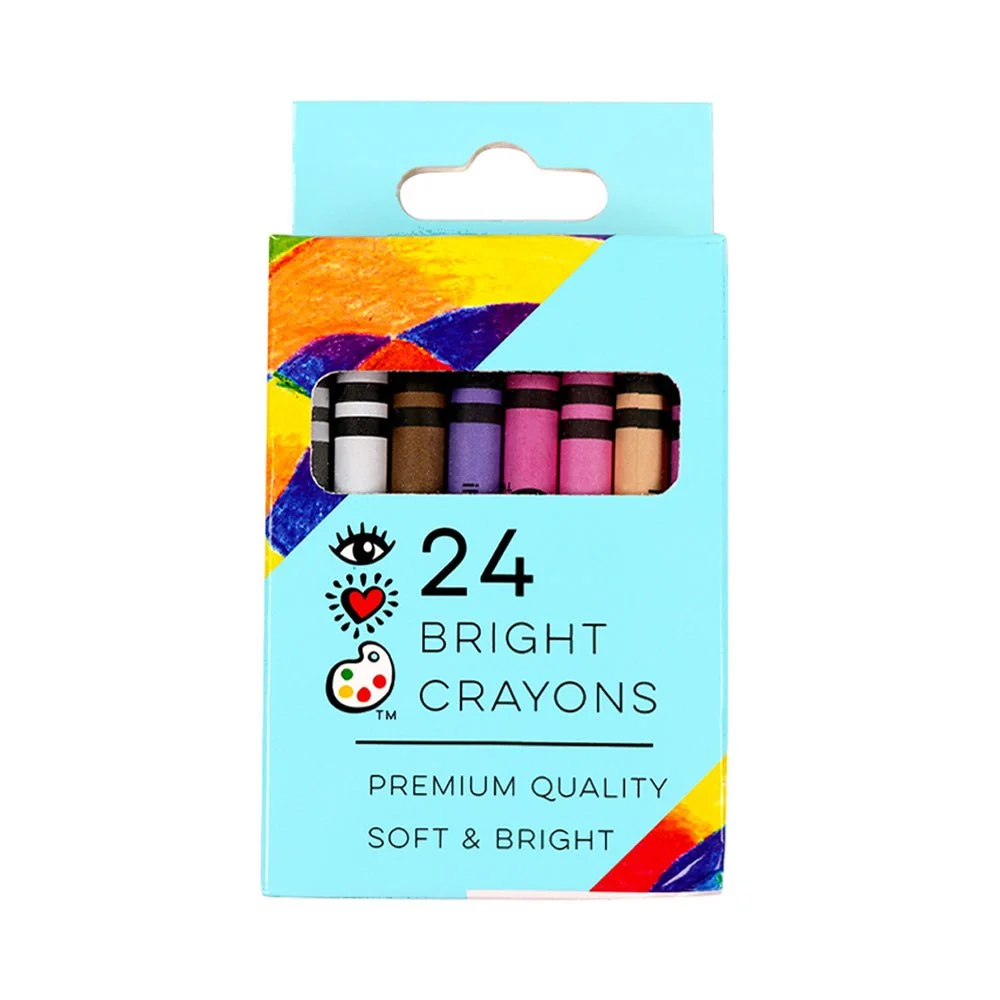 Bright Stripes iHeartArt 24 Bright Crayons — Art