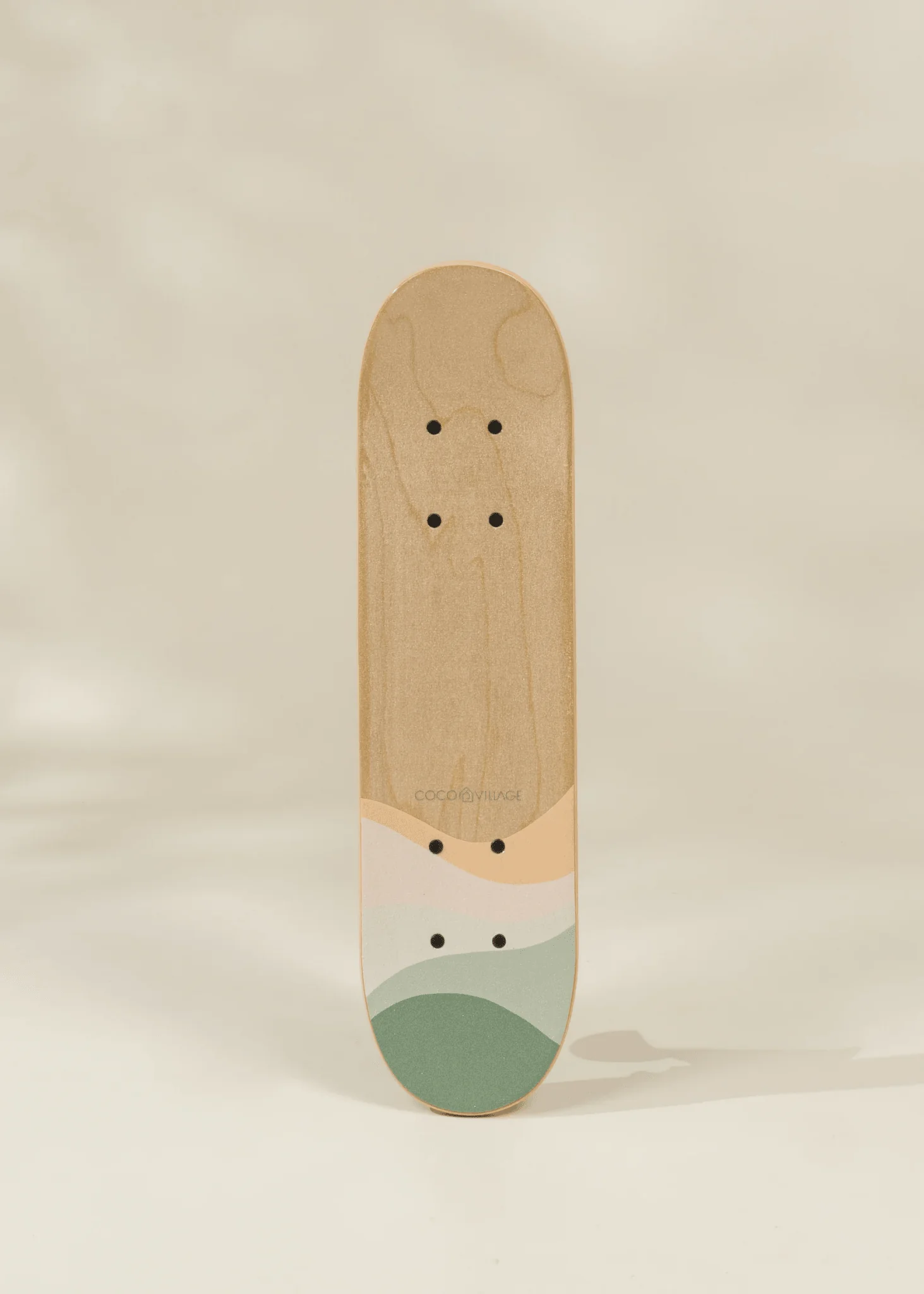 Coco Village Kids’ Wooden Classic Skateboard – Rolling Frogs — Helmet - Image 2