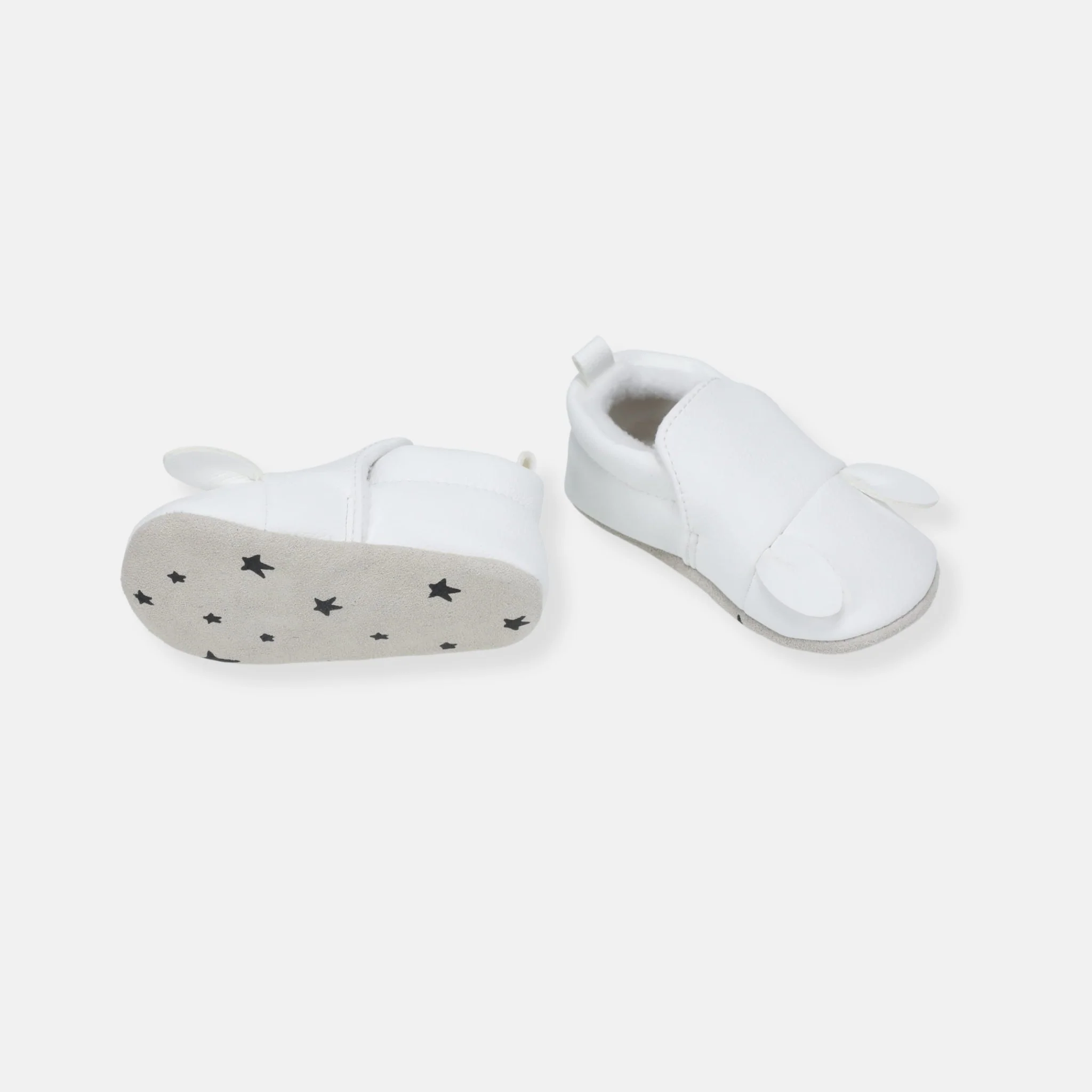 Rise Little Earthling Bear Slide Ons Antique White 3-6m — Catalog Product