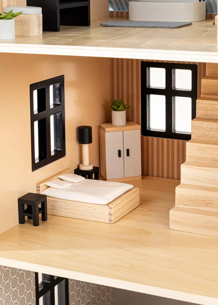 Coco Village Wooden Doll House Master Bedroom Furniture (9 pcs) - Image 17