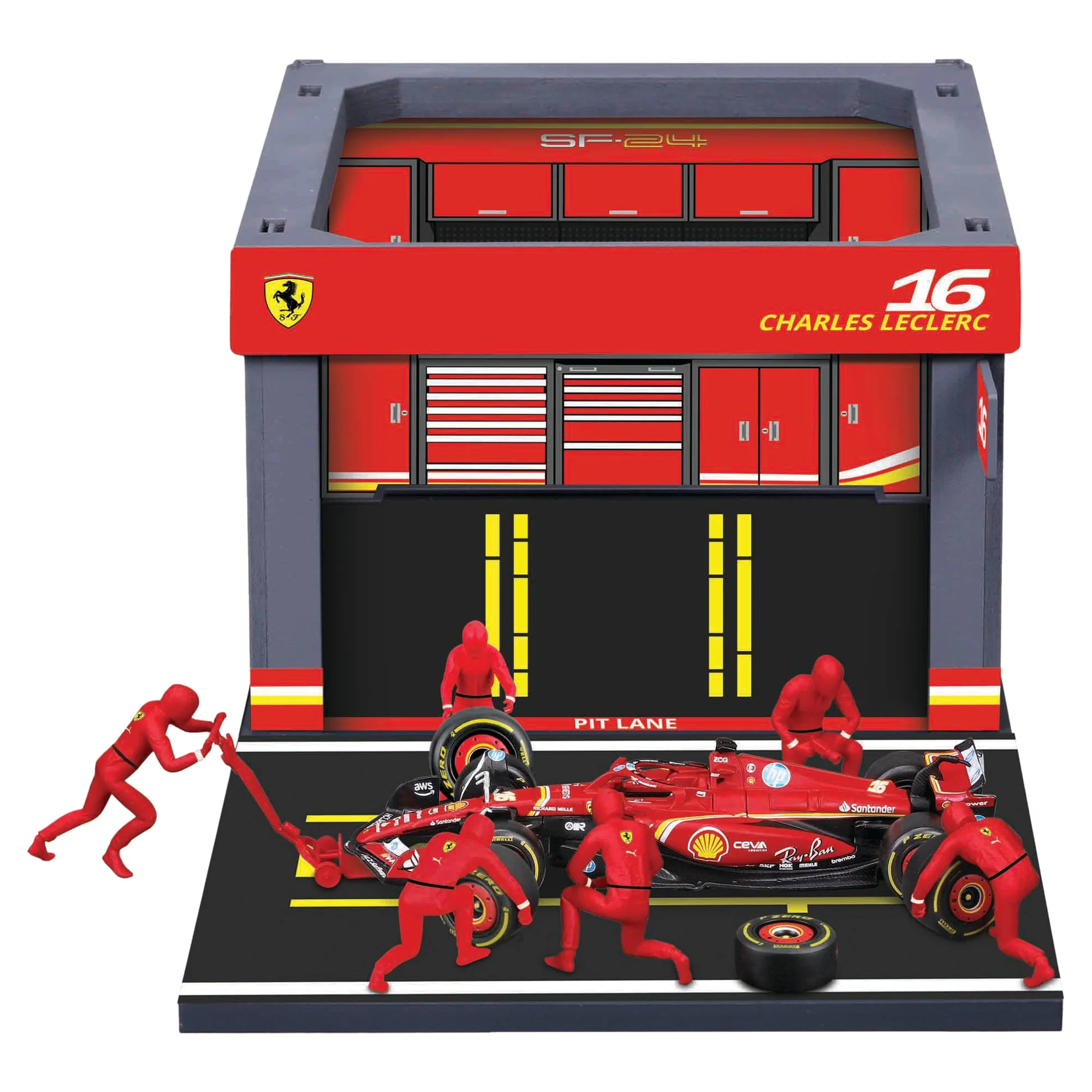 Maisto Diecast Maisto 1:43 F1 SFR Ferrari SF24 PitPass Leclerc#16 — Vehicle