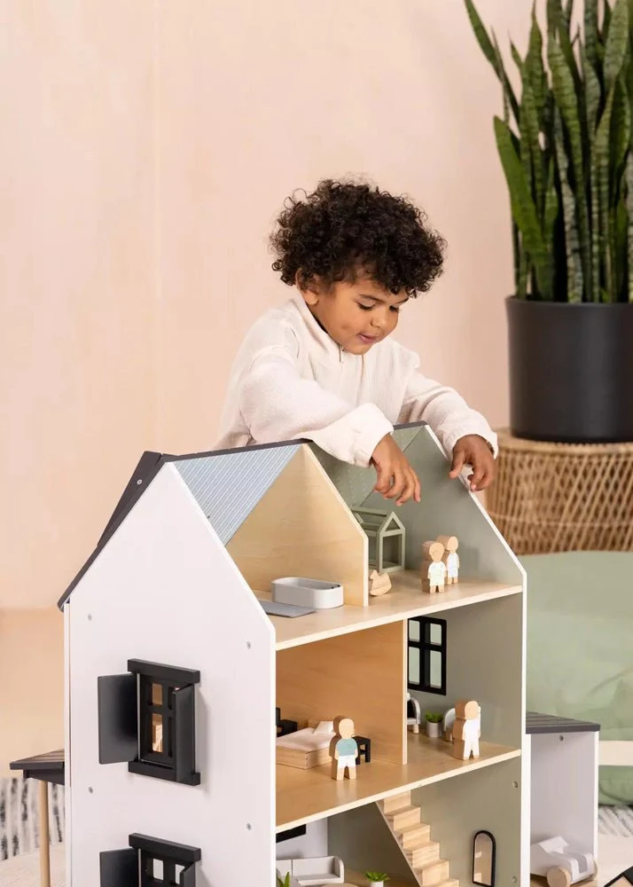 Coco Village Wooden Doll House Living Room Furniture (10pcs) - Image 8