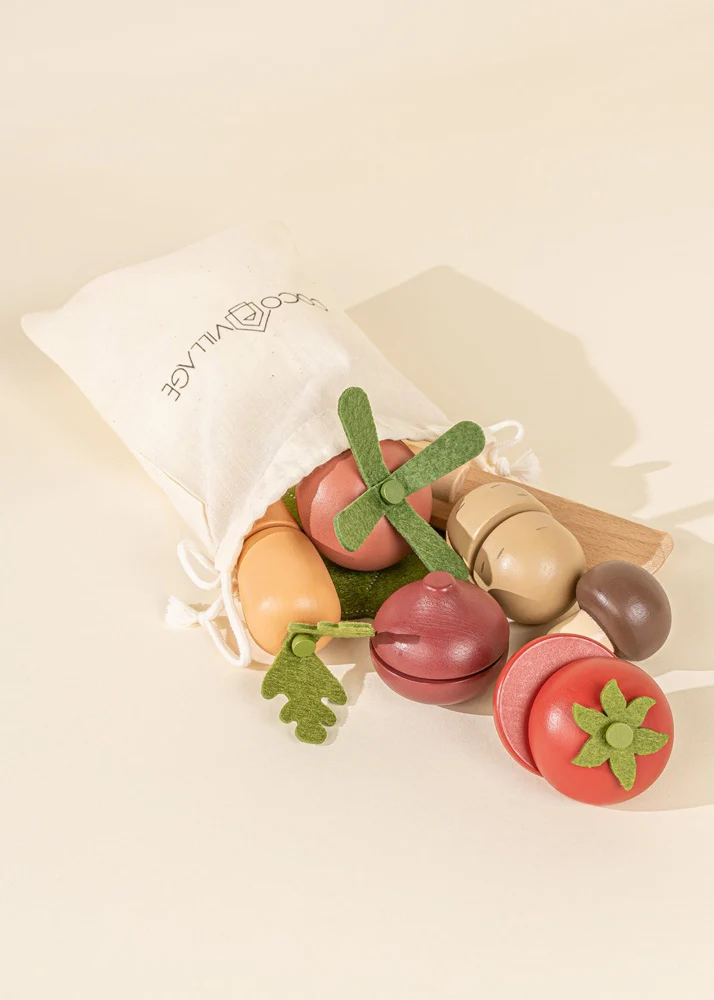 Coco Village Wooden Vegetables playset — Basket - Image 5