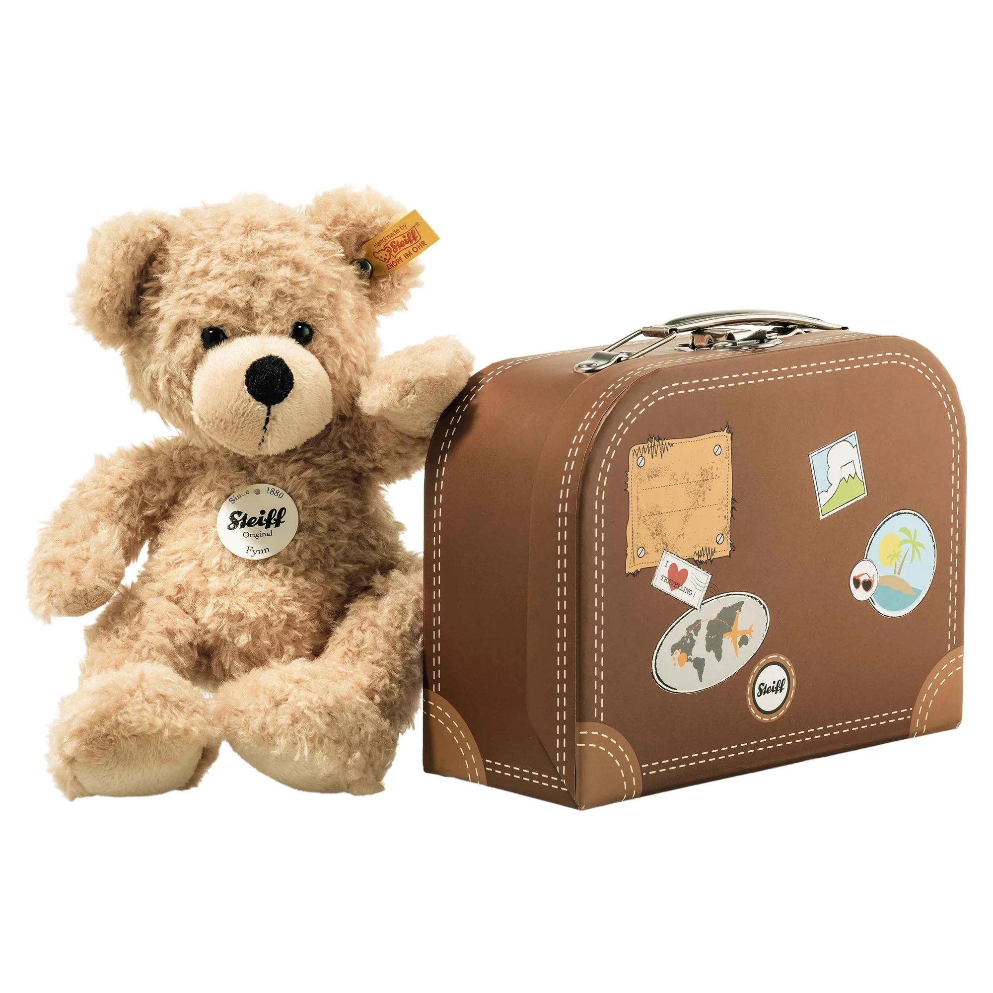 Steiff Fynn Teddy Bear 11" suitcase — Plush