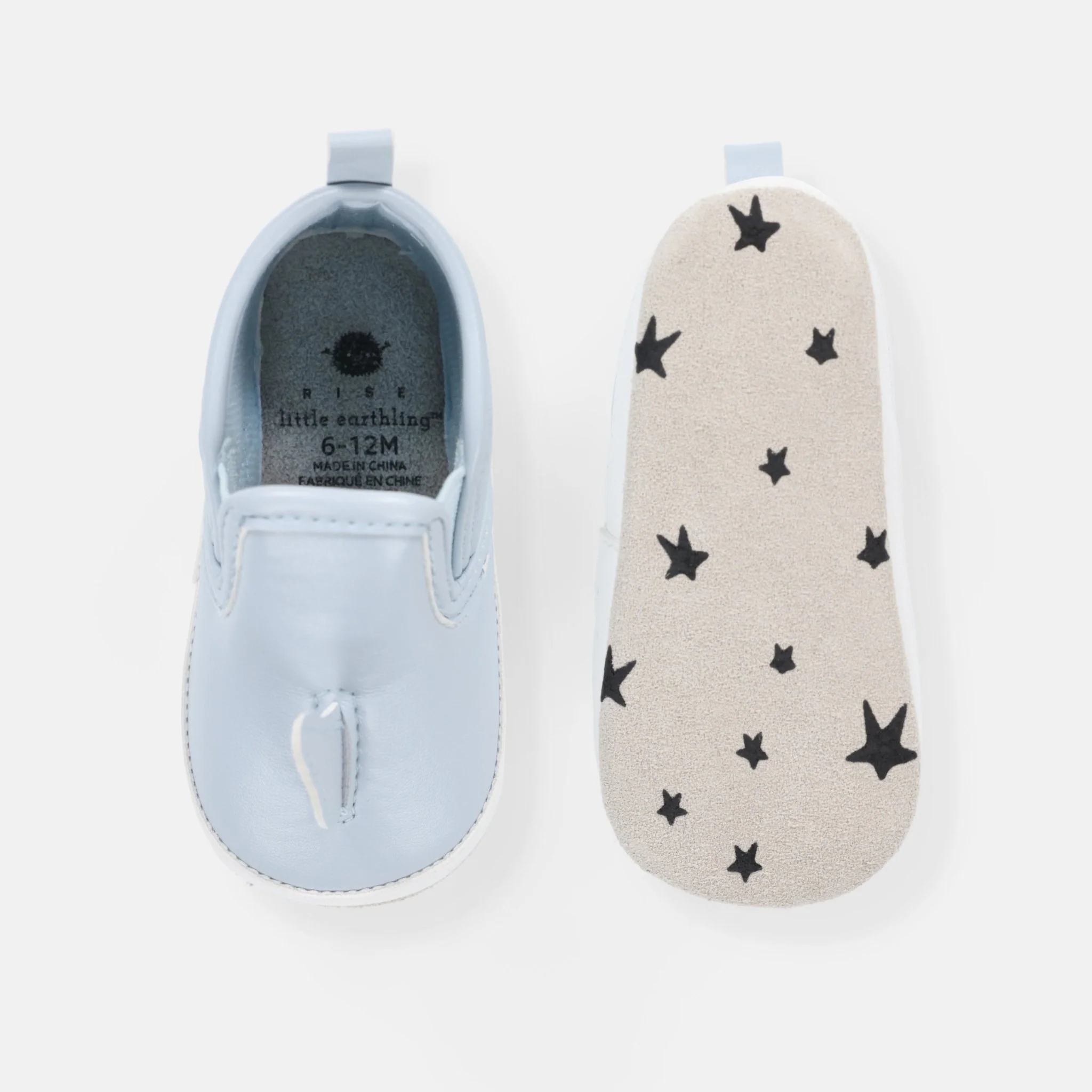 Rise Little Earthling Shark Slide Ons Blue 6-12m — Catalog Product - Image 3