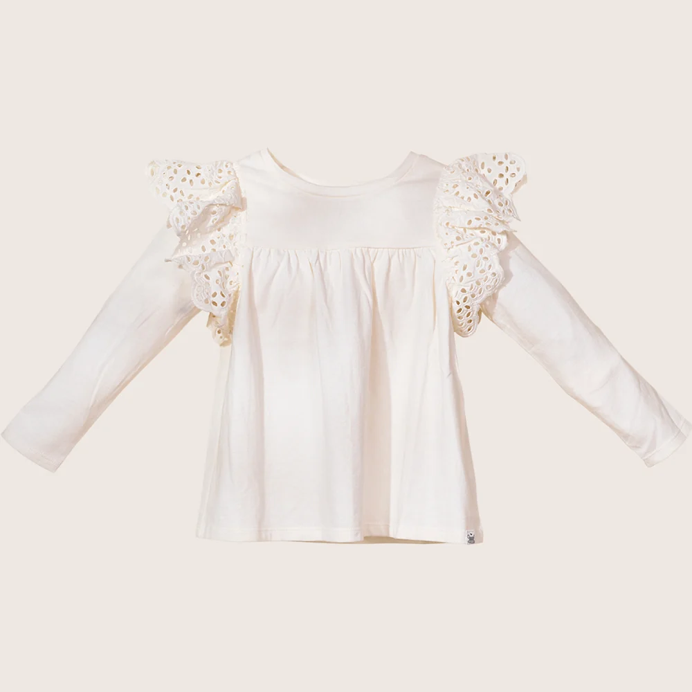 rise little earthling Ruffle Shoulder Tee TGHKT39 - Black / 18-24m — Catalog Product - Image 6