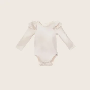 rise little earthling Ruffle Bodysuit - Red / 12-18m — Print