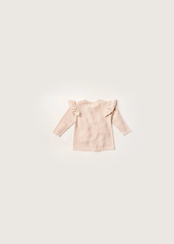 Rise Little Earthling Soft Ruffle Tee Oatmeal - Oatmeal / 4-5y — Catalog Product - Image 3