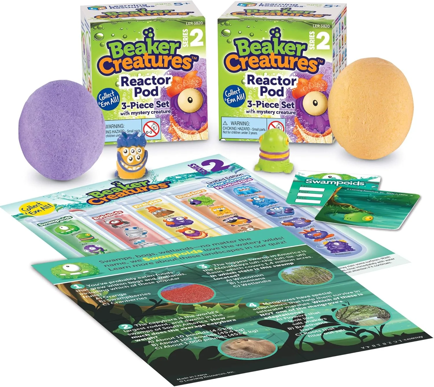 Learning Resources Beaker Creatures® Reactor Pod 2Pk Series 2 — Card