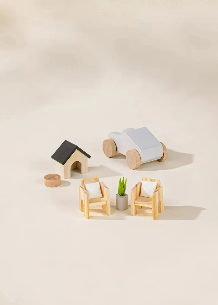 Coco Village Wooden Doll House Outdoor Furniture (8pcs) - Image 10