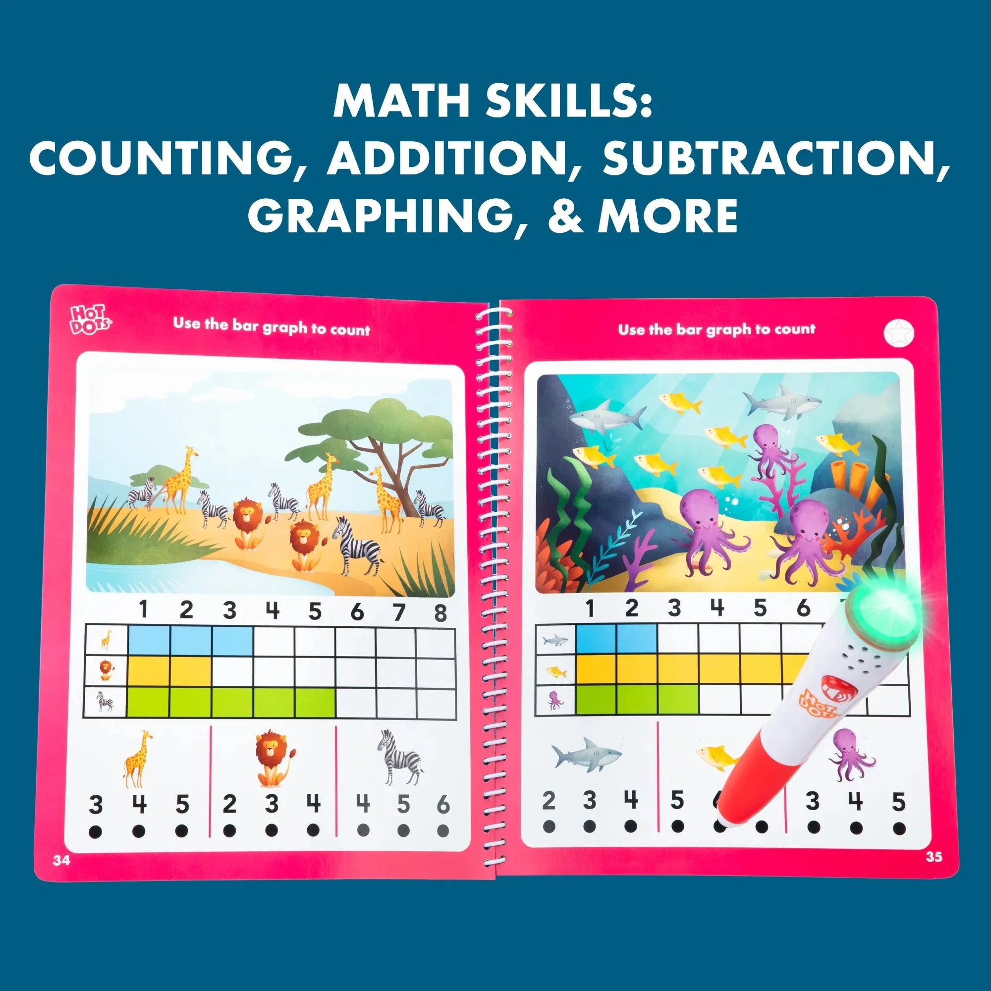 Learning Resources Hot Dots® Let's Learn Kindergarten Math — Set - Image 5