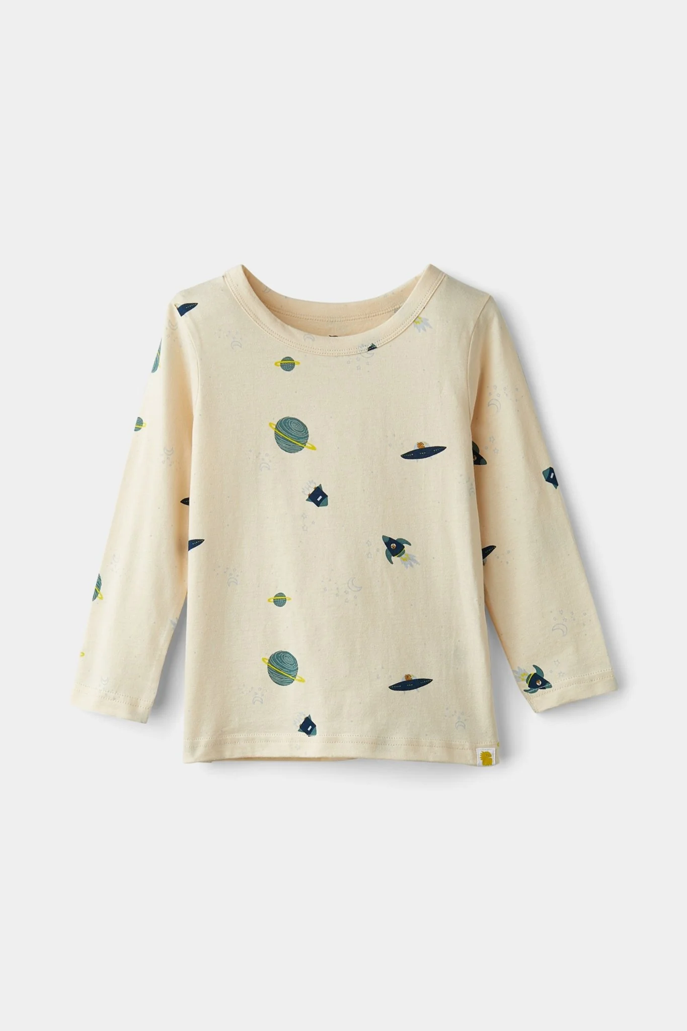 rise little earthling Long Sleeve Tee - Whisper Pink Planet / 2-3y — Print - Image 5