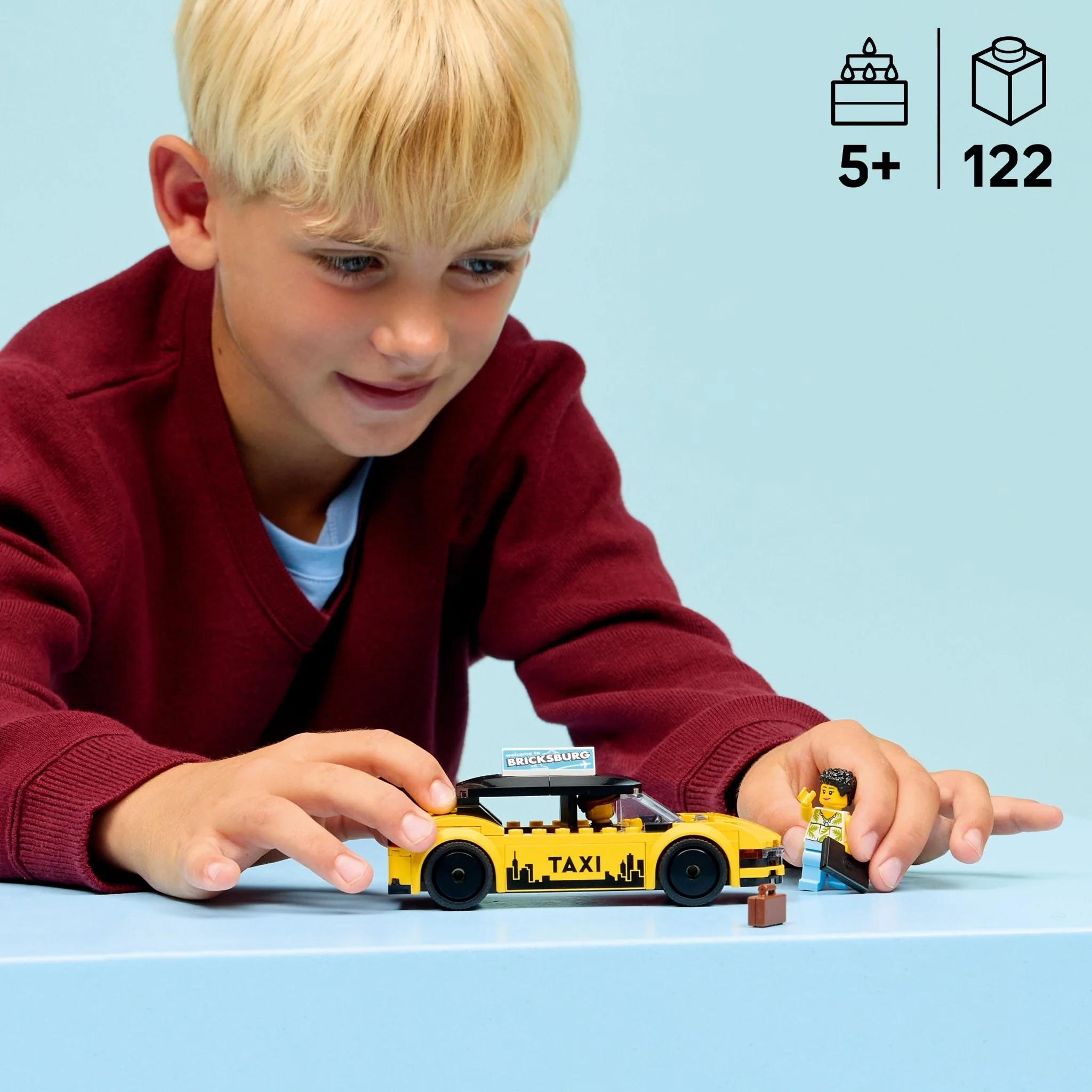 LEGO® City LEGO® Yellow Taxi 60487 — Toy - Image 2